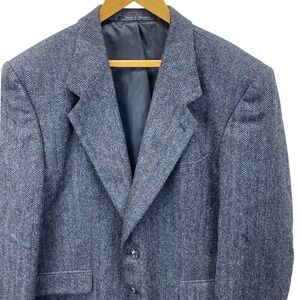 Talbot Jaimes Men's 44R Herringbone Blazer Tweed 50% Wool  50% Lambswool jacket